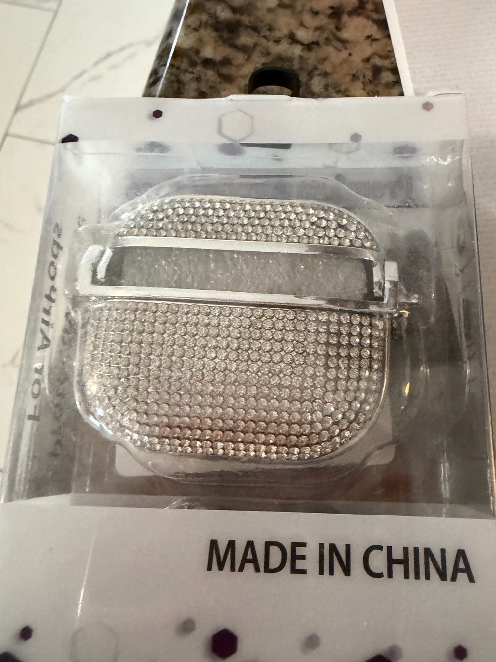 Silver Rhinestone Tablet/Accessory Cover Strap Clip